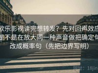 欧乐影视读完想转发？先对回声效应是不是在放大同一种声音做把确定句改成概率句（先把边界写明）
